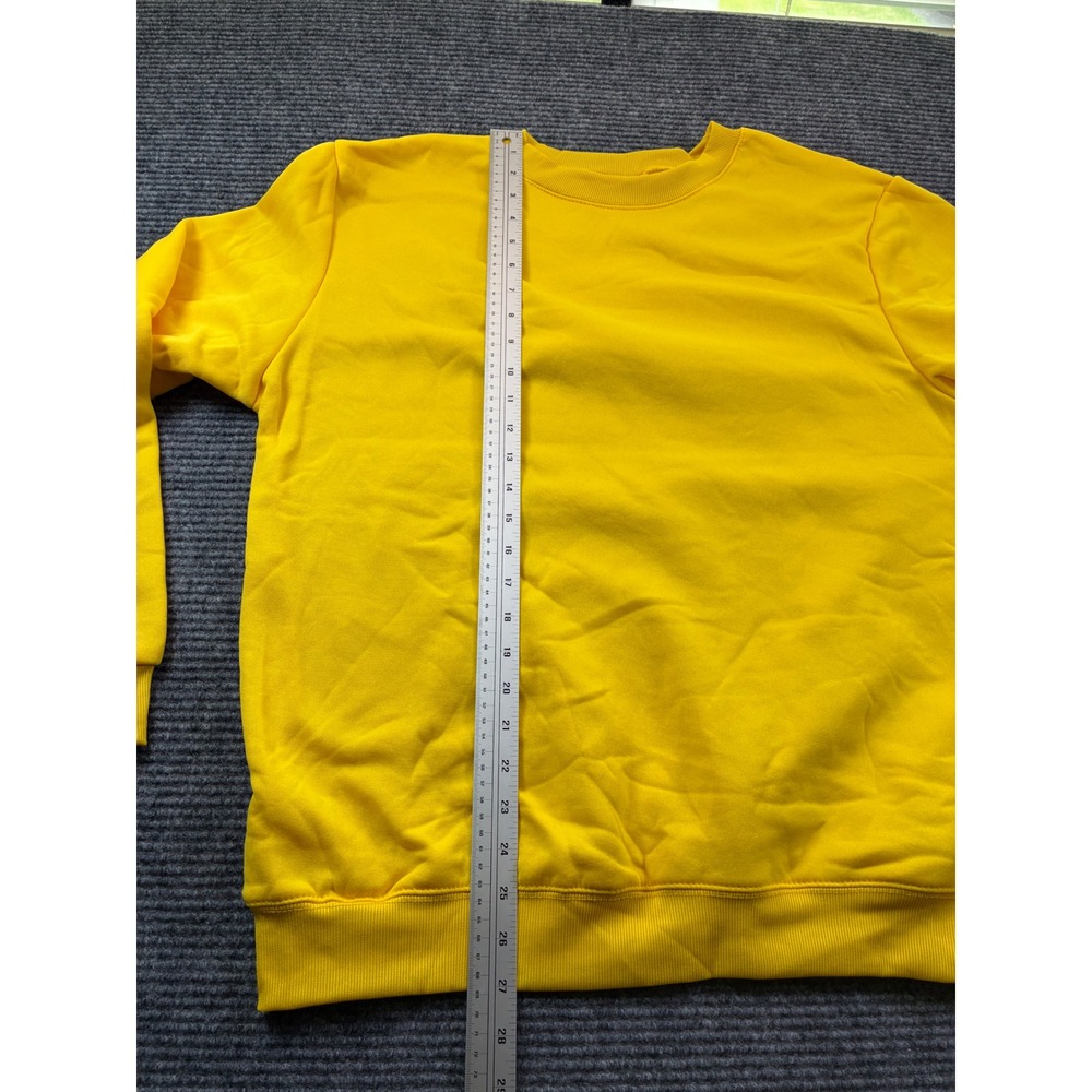 Yellow Sweatsuit Set Crewneck Sweatshirt and Joggers 3XL Fleece Lined Loungewear - Picture 7 of 12